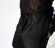 HIGH WAIST PANTS WITH DOUBLE MATERIAL-CANVAS/COTTON